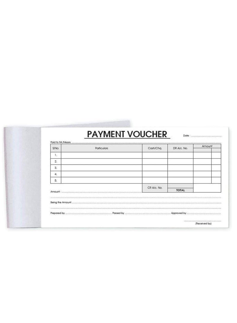 Terabyte Pack of 10  Payment Voucher Book | 50 Receipt sheets per Book | for Shops, Small Business, Home, Offices Supplies | (A5) - Image 1